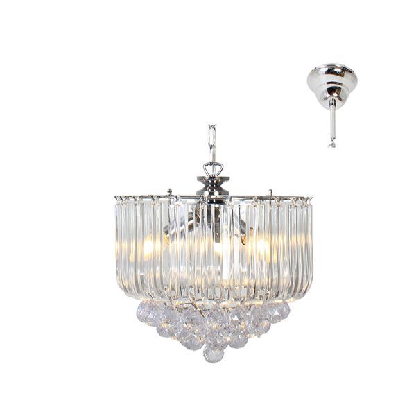 Eurolux clear chandelier, front view