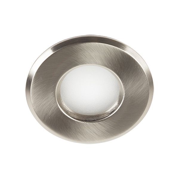 Radiant satin chrome downlight, front view
