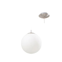 Eurolux satin chrome pendant light, front view