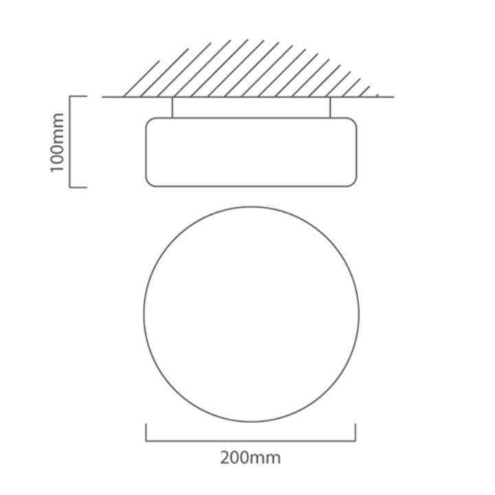 Close-up detail of the Eurolux ceiling light