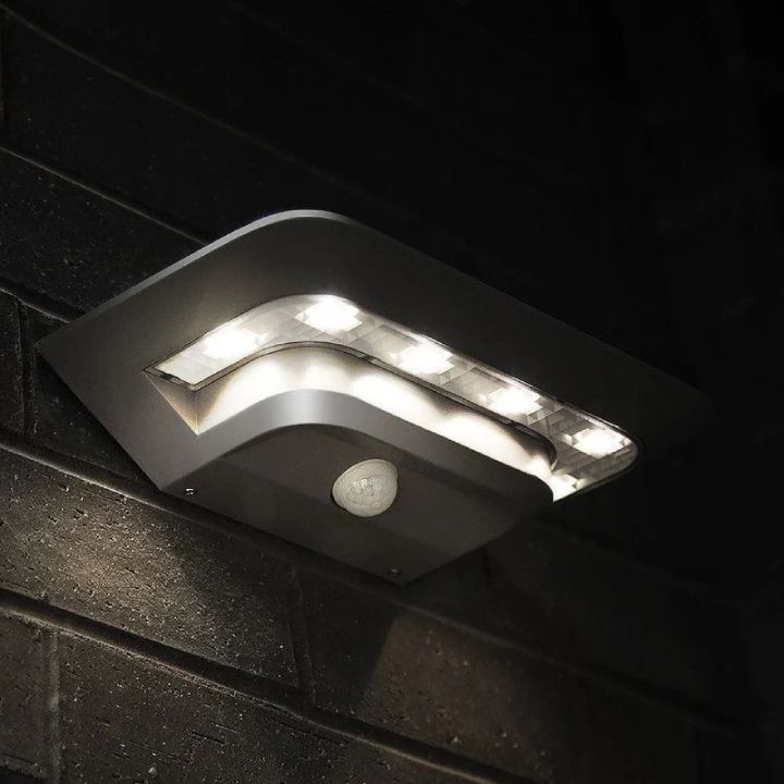 Eurolux silver wall light installed and lit