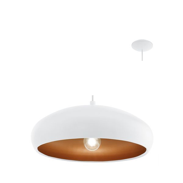 Eurolux white pendant light, front view