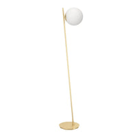 Eurolux brushed brass floor lamp, front view