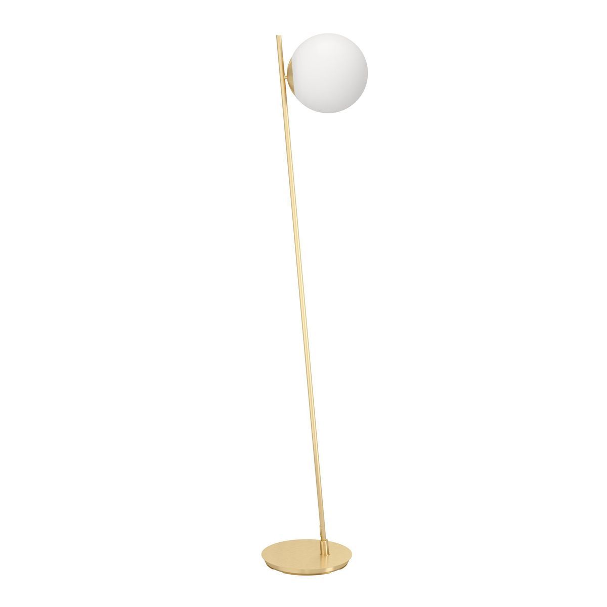 Eurolux brushed brass floor lamp, front view