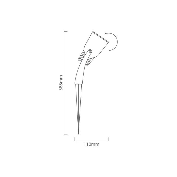 Eurolux garden spike light shown in its packaging