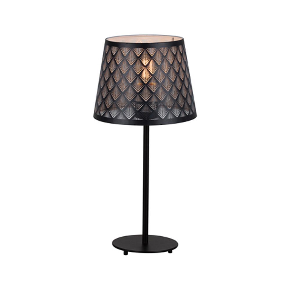 Eurolux black table lamp shown in its packaging
