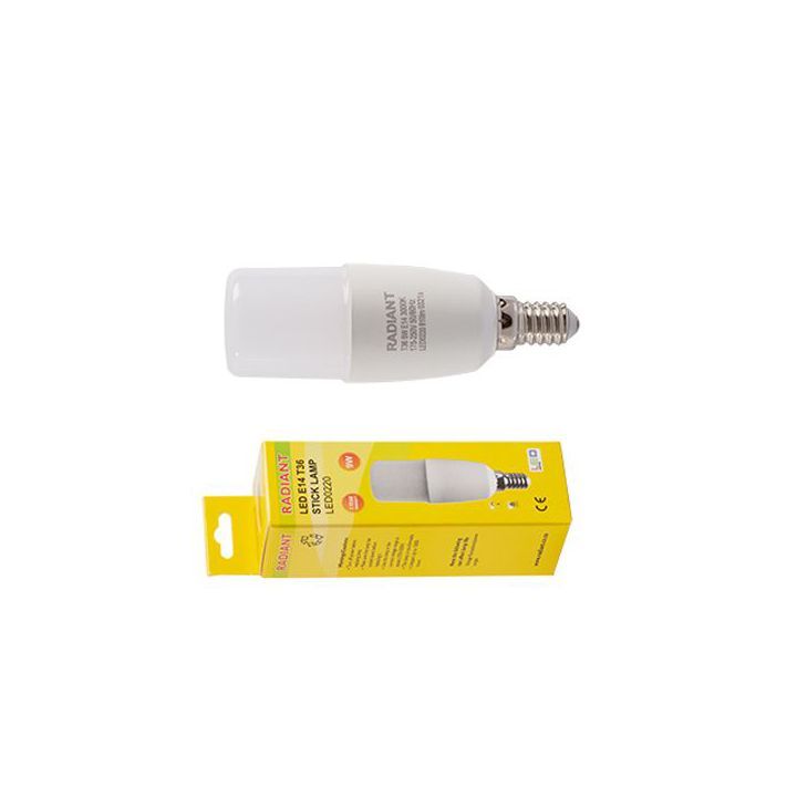 Radiant white LED globe shown in its packaging
