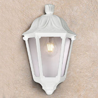 Eurolux white wall light installed and lit