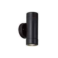 Eurolux black wall light, front view