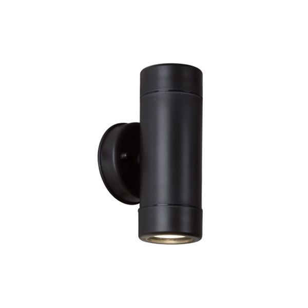 Eurolux black wall light, front view