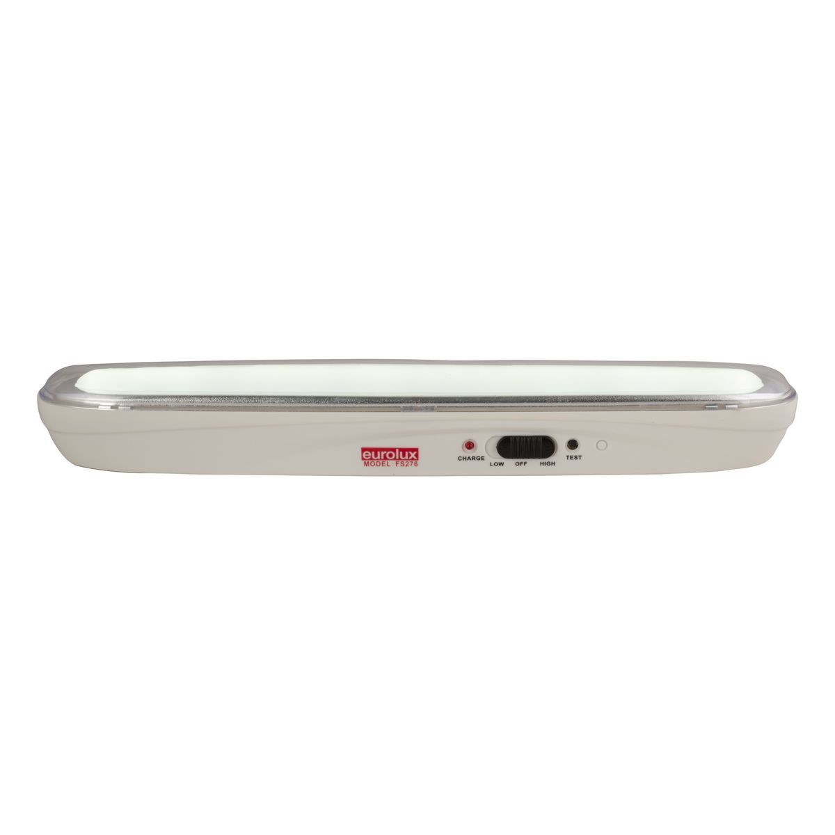 Eurolux white emergency light, front view