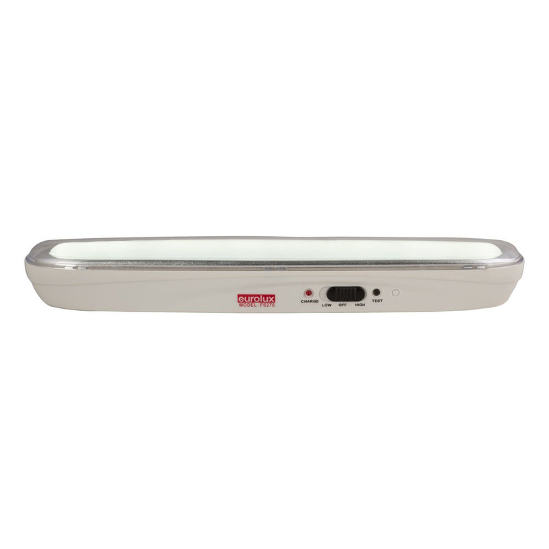 Eurolux white emergency light, front view
