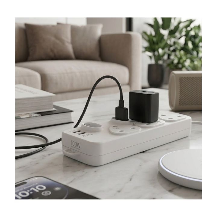 Eurolux white extension cord dimensions diagram
