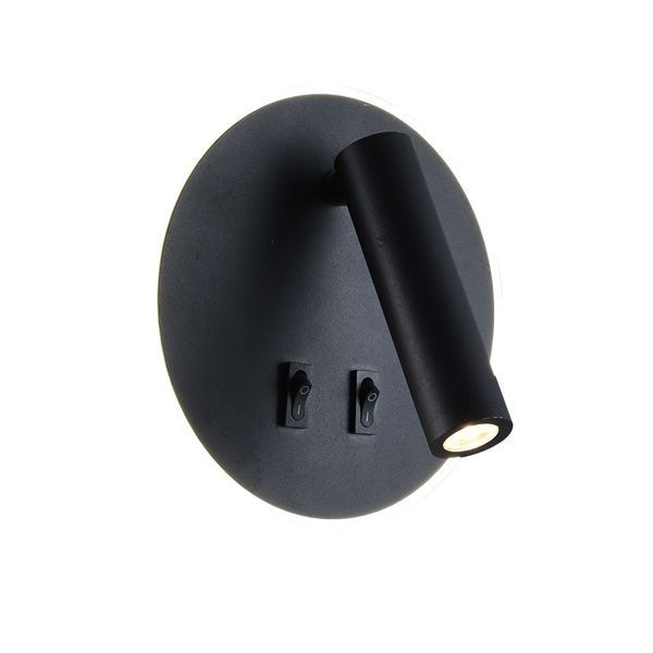 Eurolux black ceiling light, front view