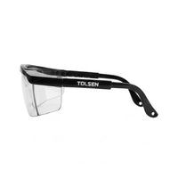 Tolsen safety glasses shown in its packaging