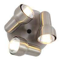Eurolux satin chrome floodlight, front view