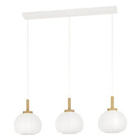 Eurolux white & brown pendant light, front view