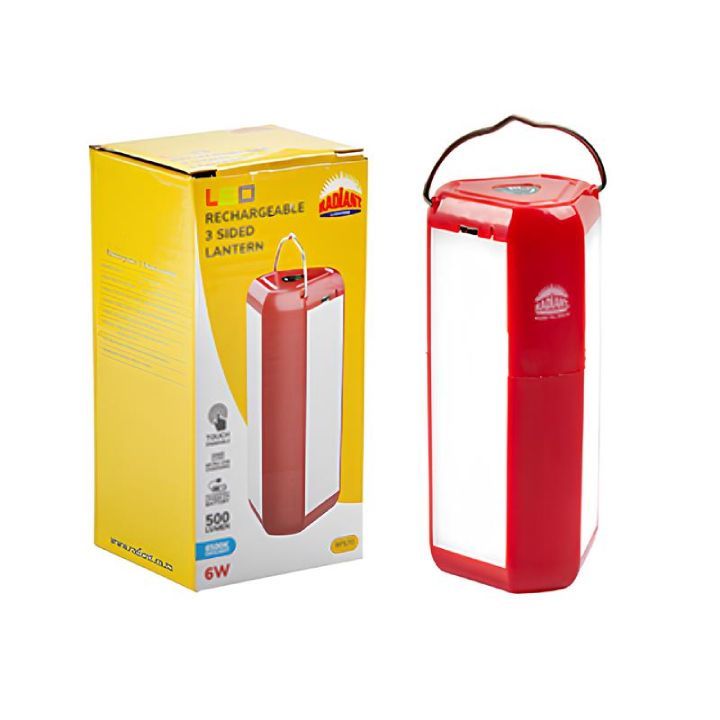 Radiant red emergency light, front view