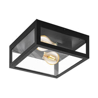 Eurolux black ceiling light, front view