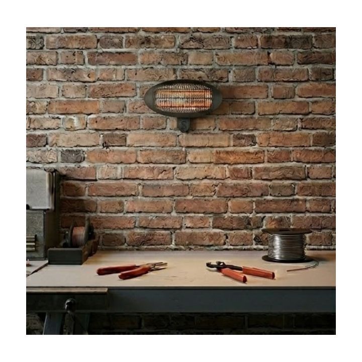 Radiant black heater, alternate angle