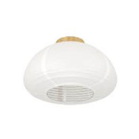 Eurolux white & brown pendant light installed and lit
