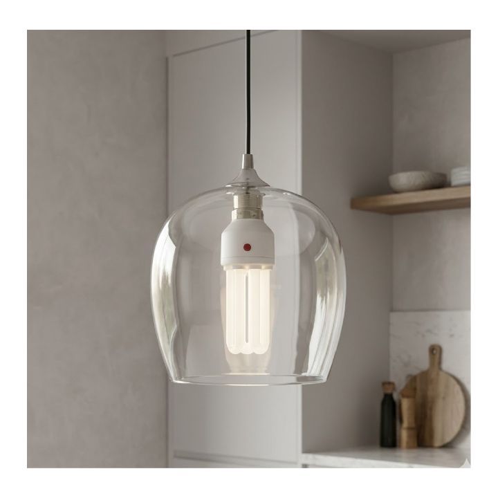 Eurolux CFL globe installed and lit
