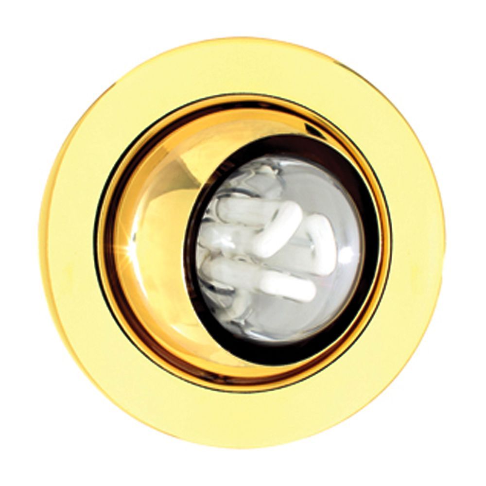 Eurolux polished brass downlight, front view