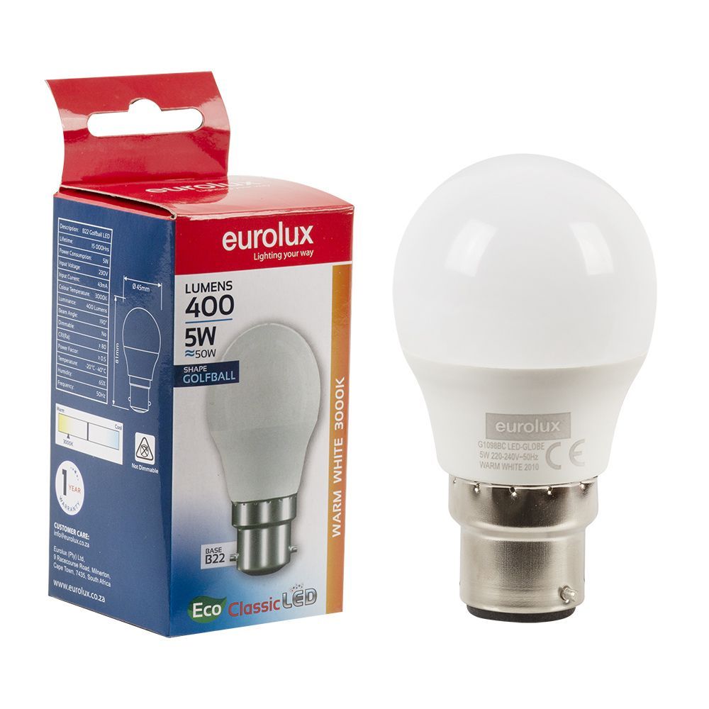 Eurolux LED globe, front view