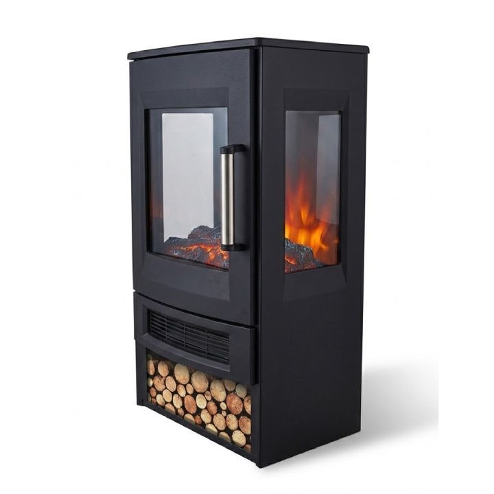 Radiant heater shown in its packaging