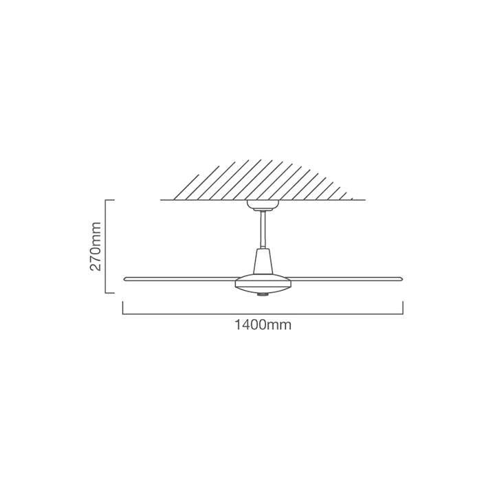 Eurolux white ceiling fan shown in its packaging