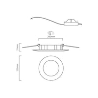 Eurolux white downlight shown in its packaging