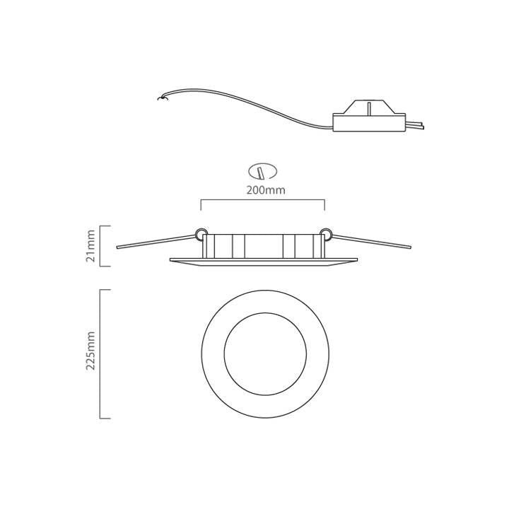 Eurolux white downlight shown in its packaging