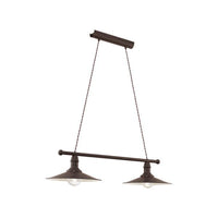 Eurolux antique brown ceiling light, front view