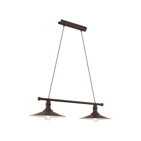 Eurolux antique brown ceiling light, front view