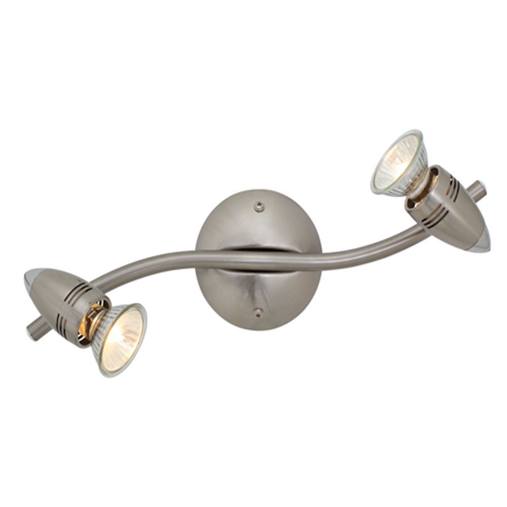 Eurolux satin chrome floodlight, front view