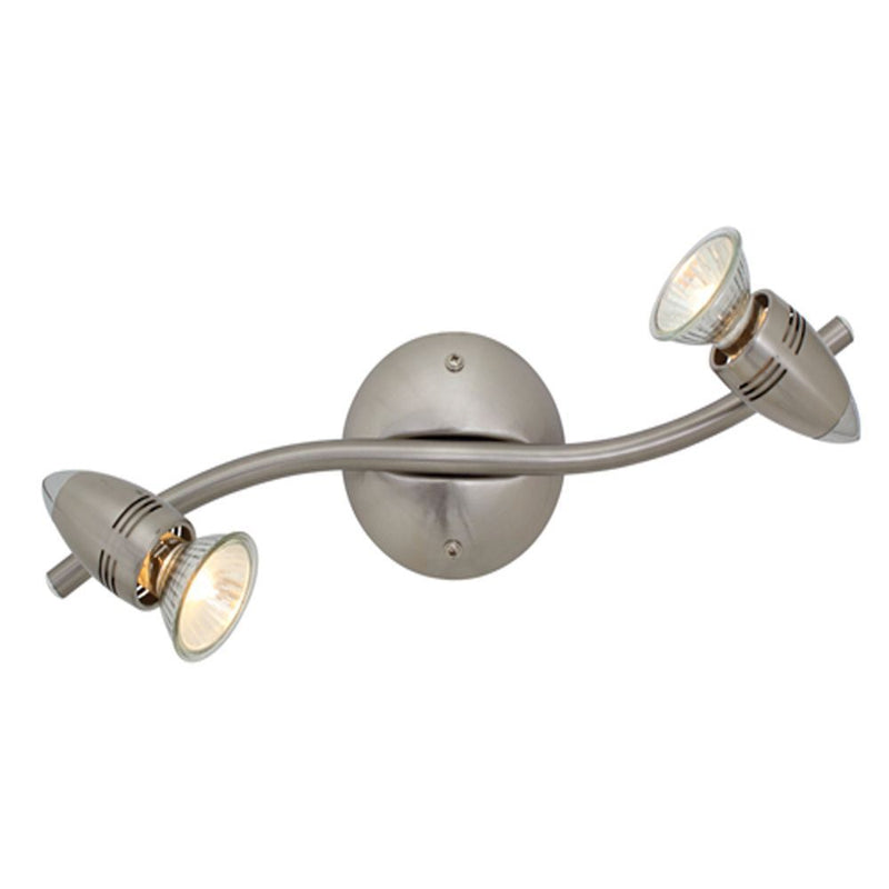 Eurolux satin chrome floodlight, front view