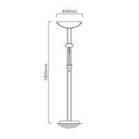 Eurolux silver / satin chrome lamp, alternate angle