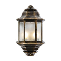 Eurolux black gold wall light, front view