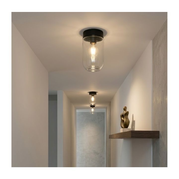 Close-up detail of the Eurolux black wall light