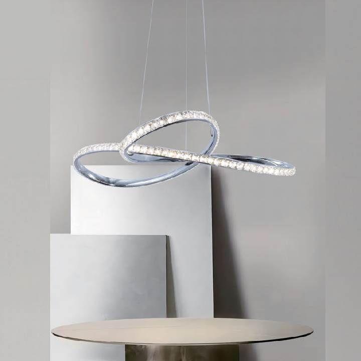 Eurolux chrome pendant light dimensions diagram
