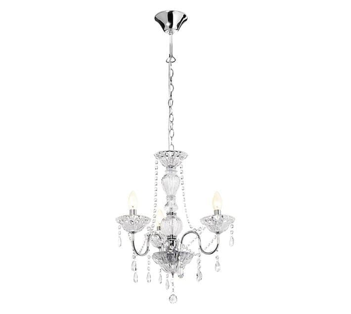 Radiant clear chandelier, front view