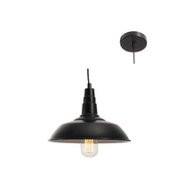 Eurolux black pendant light, front view