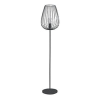 Eurolux black floor lamp, front view