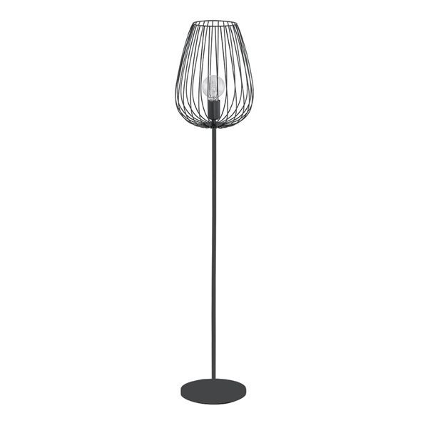 Eurolux black floor lamp, front view