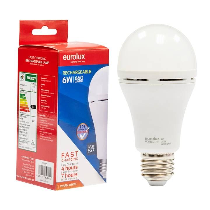 Eurolux emergency light shown in its packaging