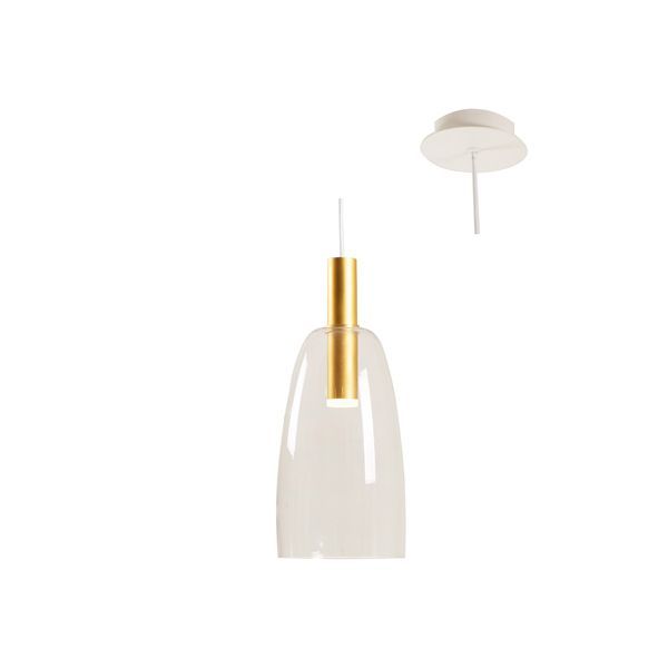 Eurolux gold pendant light, front view