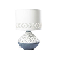 Eurolux grey & white table lamp, front view