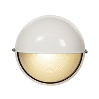 Eurolux white bulkhead light, front view