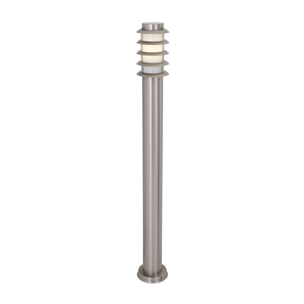 Eurolux satin chrome garden light, front view