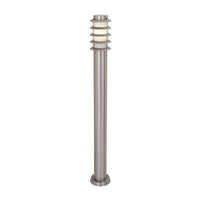 Eurolux satin chrome garden light, front view